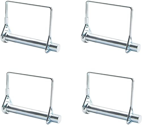 INCREWAY 5/16 Trailer Coupler Pin, 4pcs Heavy Duty Shaft Locking Pin Pto Pin Carbon Steel Safety Coupler Pin in 2-3/4 Long, Square Wire Locking Pin for Farm Lawn Garden Trailers
