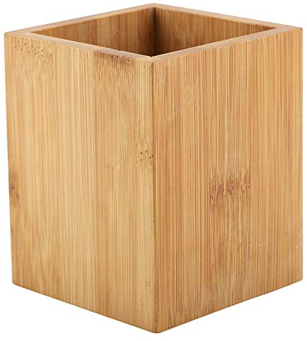 Bambus Stiftehalter Schreibtisch-Aufbewahrungsbox Büro Schule Schreibtisch Stifte Aufbewahrung Organizer Holz Multifunktions-Organizer mit mehreren Fächern