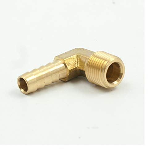 Pangocho Jinchao-Messing Schlauchtülle 1pcs, Messing Schlauchkupplung Fitting, Schlauch IW 1/4 5/16 3/8 1/2 bis 1/8 1/4 3/8 1/2, 90-Grad-Winkel, Armaturen reparieren