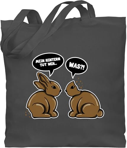Shirtracer - Baumwolltasche - Ostergeschenk - Mein Hintern tut weh Schokohasen I Oster Schoko Hase Ostern