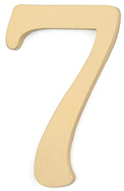 Zayookey Números de buzón de correo de latón macizo de 1.77 pulgadas, signos de número de casa, autoadhesivos, para placa de calle, hogar, apartamento (4,5 cm, número de puerta 7)