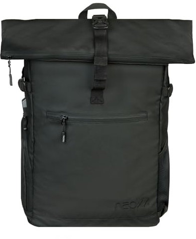 neoxx - VIBE Rolltop Rucksack mit Laptopfach, USB-Hub, Wasserabweichen, perfekt für Uni, Büro, Freizeit, Reisen. ca.19 Liter Volumen