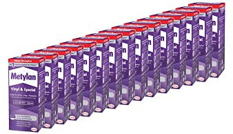 Metylan Vinyl und Spezial, Tapetenkleister für Struktur-, Präge-, und Vinyltapeten, optimale Anstrichstabilität und einfaches Ausrichten, Kleister mit hoher Ergiebigkeit, transparent, 15x360g