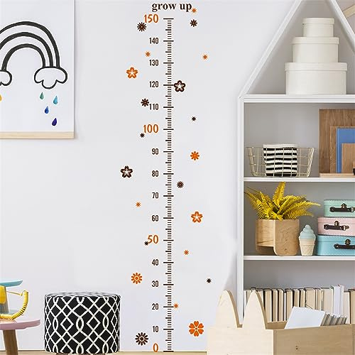 Hava Kolari Blume Wandaufkleber Kids Messlatte Height Chart Wachstum Diagramm Wandtattoo Wandsticker Kinderzimmer Messlatte KöRpergrößE HöHentabell