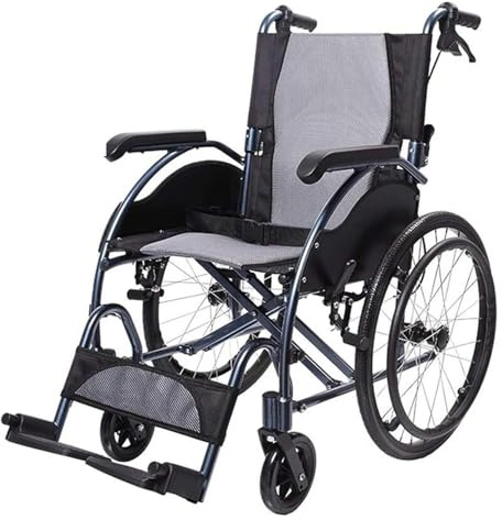Faltbarer Rollstuhl, leichter Aluminium-Klapprollstuhl, mit 50,8 cm zusätzlicher Transporthilfe