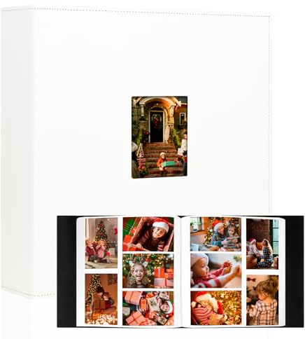 Aevdor Album photo à 700 pochettes de 10 x 15 cm, couverture en cuir pour mariage et famille, peut contenir 700 photos horizontales et verticales, pages sans acide – Album photo de 10 x 15 cm avec
