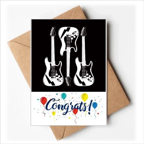 Musik-klassisches Instrument Bass spielen Hochzeit Karten Glückwunsch Gruß Umschläge