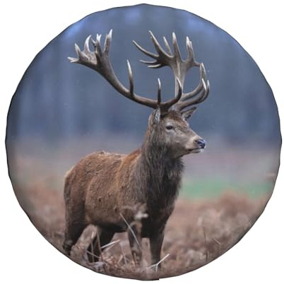 Universal-Ersatzradabdeckung, Wildtier-Tiere, Rotwild, wasserdicht, Reserveradabdeckung, staubdicht, für Anhänger, Wohnmobil, SUV, Geländewagen, 40,6 cm (16 Zoll)