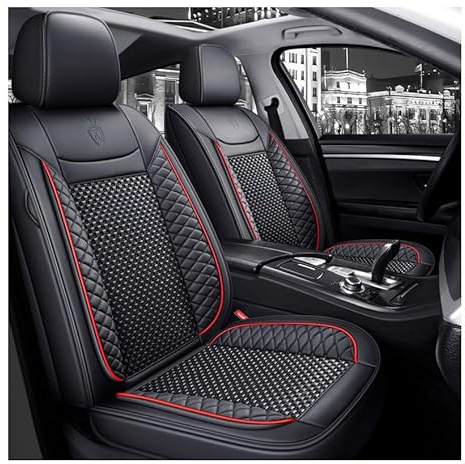 Funda de Asiento de Coche para Vauxhall Cascada Convertible(2013-2019),Fundas de asiento de coche de cuero impermeables para todas las estaciones,duraderas,cómodas y que brindan la mejor protección