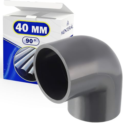 Druckbogen Muffe PVC 90° mit Innengewinde-Innengewinde Ø 40 mm | Garantie 10 Jahre - MONTERAL