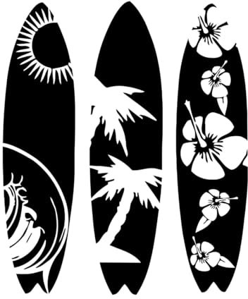 Wandtattoo Surfbrett-Aufkleber, Wellen, Meer, Strand, Vinyl, Extremsport, Kinderzimmer, Schlafzimmer, Heimdekoration, Geschenk für Jungen, extragroß – 75x90cm