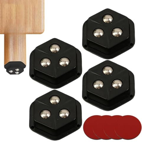 Ruedas Adhesivas,Ruedas Adhesivas | Juego de 4 ruedas giratorias | Resbalador liso del aparato del rodillo, polea de rueda robusta rotación de 360 grados para los muebles pequeños