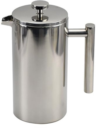 ZGFHLI Cafetera De Prensa Francesa, Prensa De Café Francesa, Prensa De Café Aislada De Doble Capa De Acero Inoxidable, Olla De Prensa Francesa Portátil para Acampar Al Aire Libre En Casa,600ml