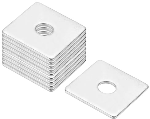 PATIKIL Rondelle Quadrate M8x30x2mm, 24pz Rondelle a Piastra Quadrata Rondelle a Struttura Quadrata Piastra di Supporto 304 Acciaio Inossidabile Piastra Piatta Distanziale