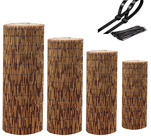 Rouleau de clôture de jardin en bambou naturel pour décoration d'intérieur, protection du balcon (80 x 800 cm)