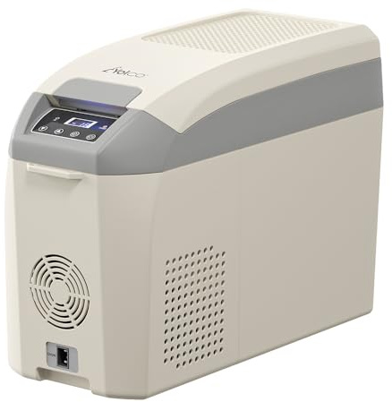 Yolco ARC18 Kompressor Kühlbox 18L – Mini Auto Kühlschrank mit Kühl- & Gefrierfunktion, Tragbare Elektrische Kühlbox 12V/24V DC & Steckdose mit USB, bis -18°C