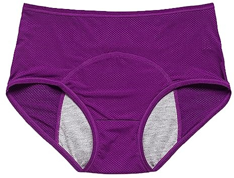 Générique Culotte D'incontinence Urinaire, Anti-fuites Physiologique en Coton de Protection, Lavable avec Zone Absorbante Anti-Fuite pour Femme