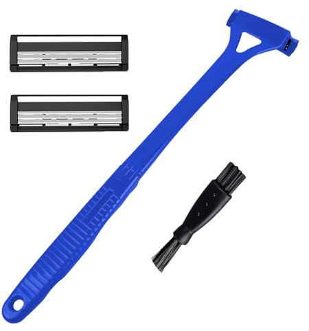 Rasoio Per Schiena Uomo | Tagliapeli per Peli sulla Schiena Uomo,Strumento Di Toelettatura Con Design Ergonomico A Maglia Protettiva Per Pelle Sensibile Del Corpo Ad Uso Bagnato E Secco