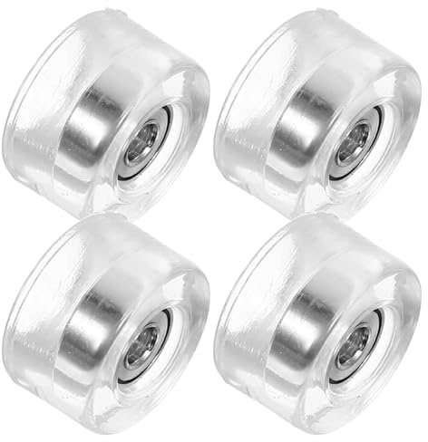 FELTECHELECTR Finger Skateboard Rollen 4 Stück Transparent mit Kugellagern Leichte Skateboard Räder für Fingerboard Zubehör Vielseitig für Training Tricks