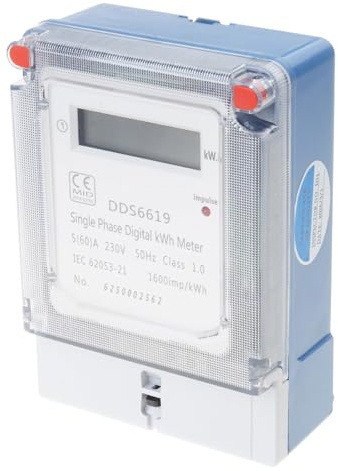 Compteur électrique domestique LCD numérique KWh pour un suivi précis de l'énergie Installation facile dans les maisons et les bureaux Électricité monophasée murale