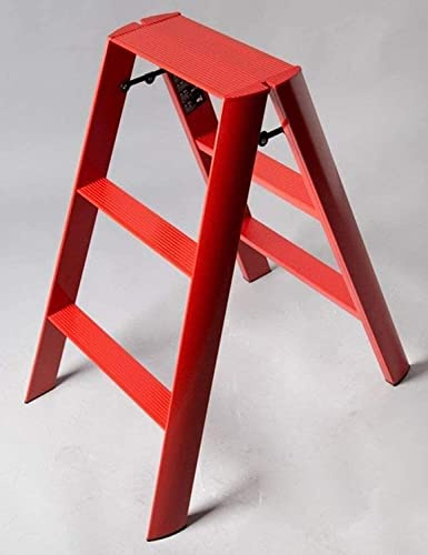 Sgabello pieghevole a 3 gradini scala portatile in alluminio per uso domestico Scala a pioli leggera Design pieghevole per una facile conservazione e mobilità