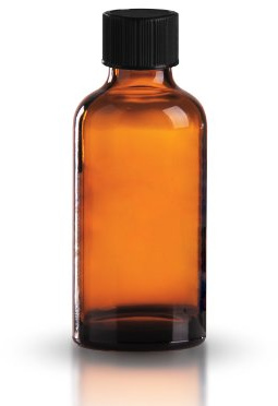 10 x Braunglasflaschen 50ml inkl. Standard-Schraubverschluss DIN 18 (schwarz) *** Braunglasflasche/Braunglas *** Apothekenqualität, gefertigt nach dem Europäischen Arzneibuch ***