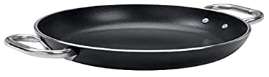 Pentole Agnelli Alsa2110ss40 - Tegame In Alluminio Antiaderente 5mm Con 2 Maniglie, Nero, 40 Cm, 1 Pezzo