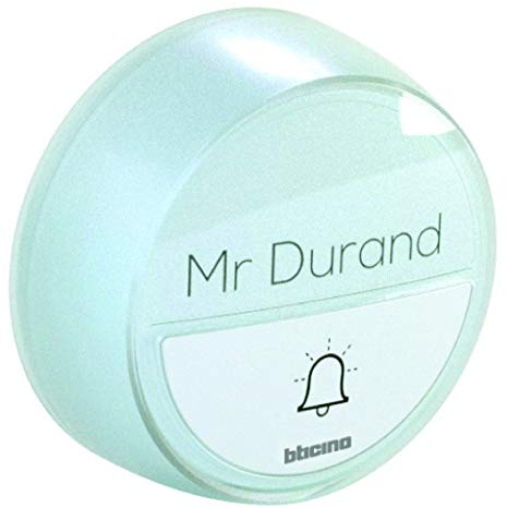 Bticino 393018D Pulsante Aggiuntivo senza Fili per Kit Campanello Comfort, Bianco