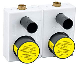 Wassergeräte Montageblock WG-TEC 3000 Koaxial doppelt für UP Wasserzähler