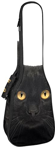 Ukulele Koffer Schwarze Katze Ukulele Tasche 21 Zoll Wasserdicht Oxford Gig Bag Mit Tasche Jungen Mädchen