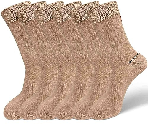 LOFIR Bambustrumpor för män och kvinnor Korta sportstrumpor av bambufiber, ultramjuka, andas, gymstrumpor, svart, vit, mörkgrå, beige, brun, 6 par, EU 36-50, 36-42