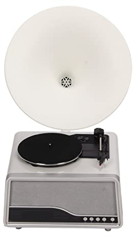 Tourne-Disque Gramophone Vintage, Rétro Gramophone Bluetooth4.2 Télécommande 100‑240V Play USB Décoratif pour Radio FM Maison pour Tablette (Prise UE)