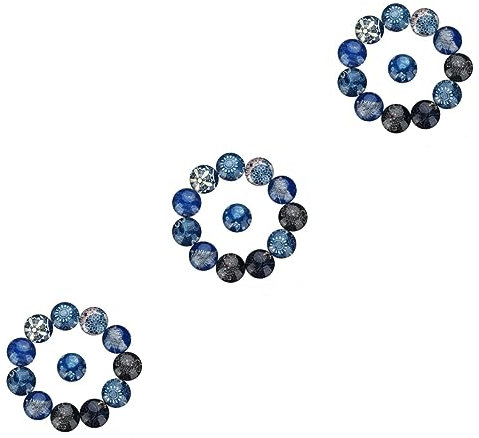 Operitacx 3er-set Schmuckherstellungsset Für Erwachsene Nationales Stoffmuster Glasdruckknöpfe Edelsteinglas Für Dekorationen Und Bastelprojekte 20 Stück * 3