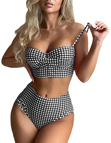 WILLBEST Klamotten Teenager mädchen top Bikini neon Farben Bikini Damen sonnendurchlässig Tankini Sport Handtuch badeamzug fleecemütze Herren bademode Damen bauchweg Badeshorts mädchen 164 50iger ja
