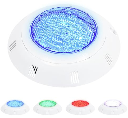 TESUGN Poolbeleuchtung, Unterwasser LED Pool licht RGB Poolscheinwerfer mit Fernbedienung, IP68 Wasserdicht Dimmbar Poolbeleuchtung, Unterwasser Licht für Schwimmbädern,Wasserparks verwendet und Pool