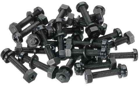 PATIKIL Tornillos De Nylon Negros M4x20mm Con Tuercas De Plástico Juego Completo De Cabeza Hexagonal Para Proyectos De Sujeción Industrial Y Doméstica 24 Juegos