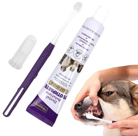 Dentifricio Per Cani - Dentifricio Per Cani E Gatto Da Compagnia Con Spazzolino Da Denti, Pulizia Dei Denti E Rinfrescazione Del Respiro | Riduce La Placca E Il Tartaro, Il Veterinario Raccomandato, A