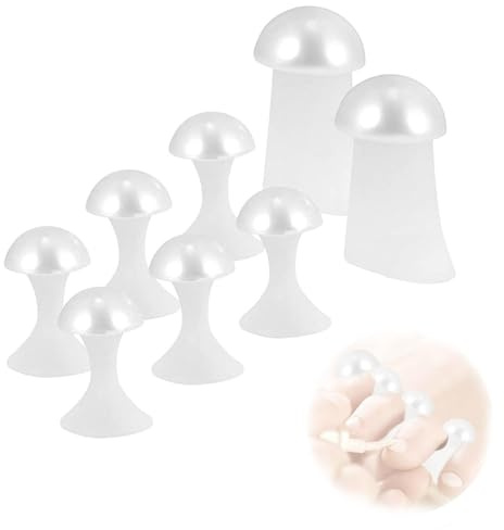 Angelkiss 8 Stück Zehenspreizer aus Weichem Silikon ，Zehentrenner für Pediküre und Nagellack， Perfekt für Heimgebrauch und Professionelle Anwendung（Weiß）