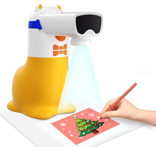 BrightBuddies Geburtstagsgeschenk für Jungen und Mädchen, KI-Zeichenprojektor für Kinder mit Stimme, Kreativ Lernroboter-Spielzeug zum Erlernen von Kunst für Kinder im Alter von 4 5 6 7 8 Jahren