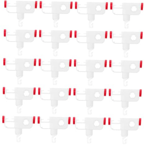 BAZEITFLOW Poleas De Cortina Verticales De Plástico Rojo 20 Piezas Accesorios Prácticos para Persianas Enrollables Uso Hogar y Oficina Repuesto para Cortinas