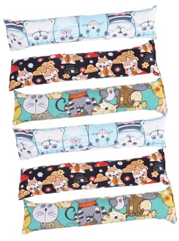 Veemoon 6pièces Jouet Herbe à Chat pour Chatons Coussins à Mâcher Amusants Jouets Interactifs à Herbe à Chat pour Intérieur