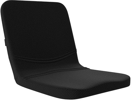 bonmedico Cuscino Sedia Ufficio L - Cuscino Lombare Ergonomico Memory Foam per Seduta, Supporto Schienale, Cuscino per Sedia da Ufficio, Poltrona e Divano, Nero Maglia (Nero, 40 * 43 * 44CM)
