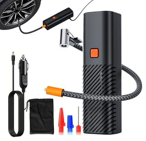 Nuyhgtr Pompa Aria per Gomme Auto | Gonfiatore per Ruote Veicoli | Pompa ad Aria per Pneumatici ad Alta Potenza - per Uso Esterno su Auto, Moto, SUV, e Bici