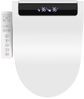 YOURLITE Abattant WC Japonais,Abattant Toilette Japonais,Lavant Sechant | Siège de toilette Chauffante,Cuvette Japonaise,Frein de Chute,Veilleuse,Panneau Latéral,Forme V,Blanc