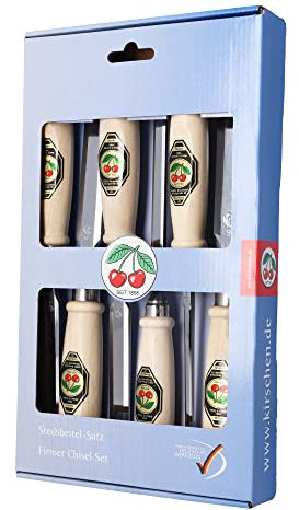 Kirschen 1111000 Firmer Chisel Set with Hornbeam Handles - Multi-Colour