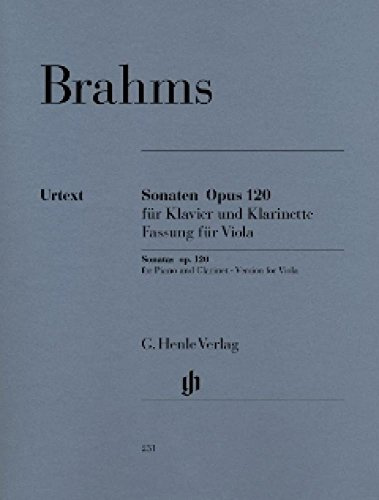 Sonaten op. 120 Nr 1 + 2. Fassung für Viola und Klavier