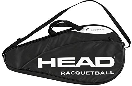 HEAD Racquetball Deluxe Coverbag - Racket Carrying Bag with Accessory Compartment & Adjustable Shoulder Strap, Black