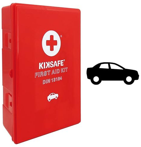 KIKSAFE Kit Pronto Soccorso per Auto CE DIN 1316