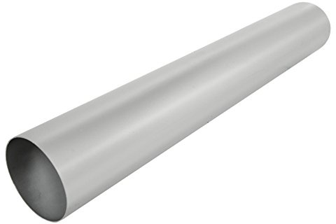 La Ventilazione CTR125AC Tubo per Aerazione Canalizzata Tondo in PVC, Cromato Satinato, ø 125 mm