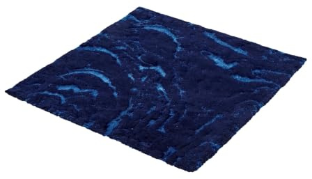 Kleine Wolke Badteppich Everglades Dunkelblau 60 x 60 cm | 67% Baumwolle, 33% Viskose